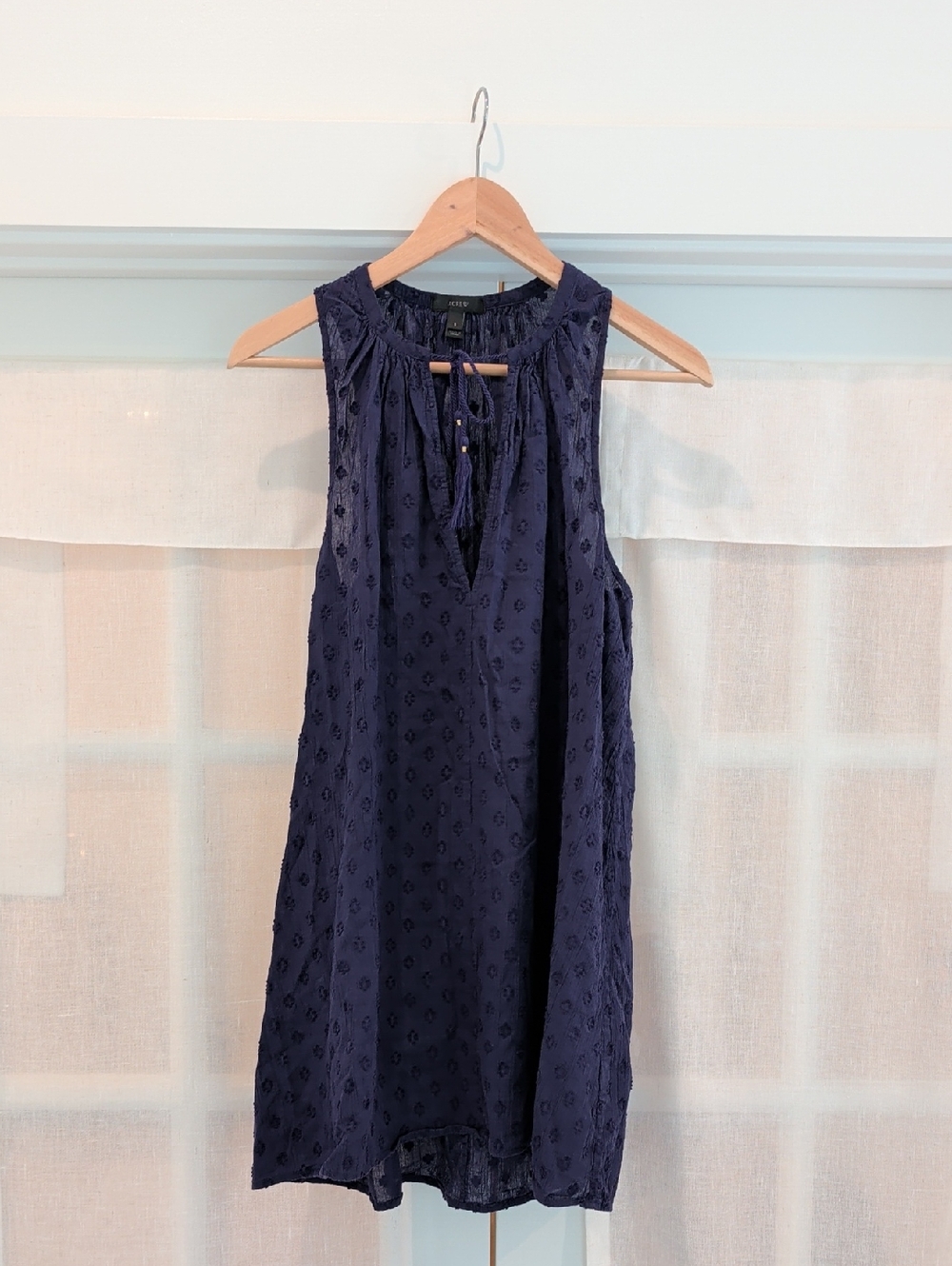 J. Crew Navy Textured Swim cover-up